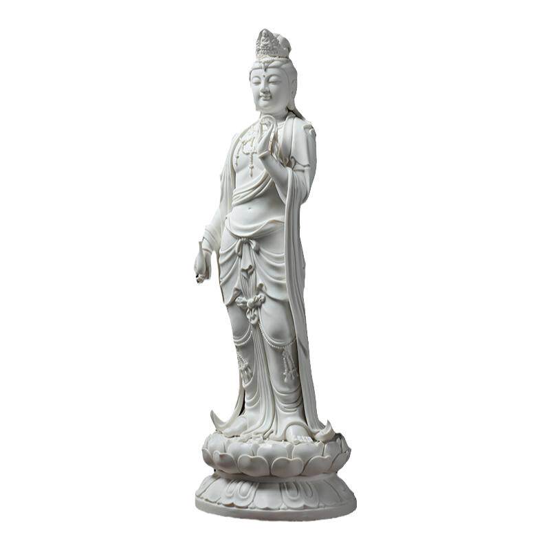 戴玉堂陶瓷摆件《祥和观音菩萨》普陀山南海不肯去佛像家居饰品