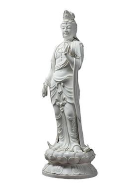 戴玉堂陶瓷摆件《祥和观音菩萨》普陀山南海不肯去佛像家居饰品