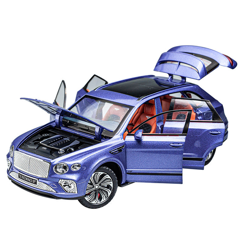 宾利添越豪华SUV合金模型车 儿童大号玩具车礼物1:24仿真汽车模型
