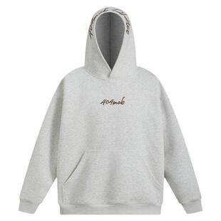 [黄子弘凡同款]404MOB美式复古花体字母刺绣连帽卫衣男情侣帽衫秋
