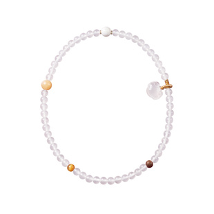 宫之词蓝金发晶月光原创设计款小众精致礼物高级项链手链叠戴细珠