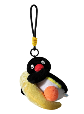 正版pingu睡觉企鹅玩偶包包挂件