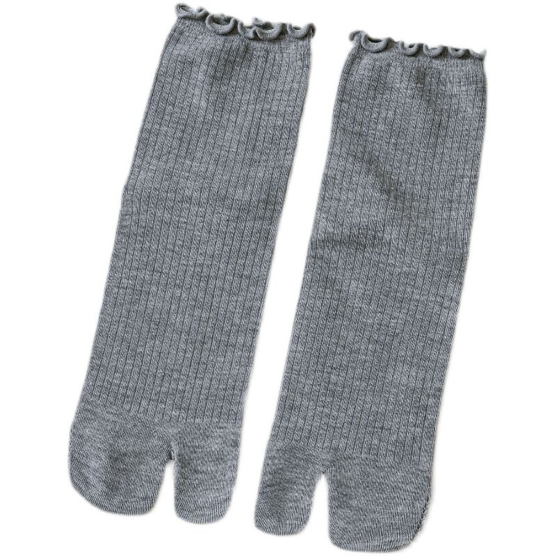 3双包邮 白色花边分趾袜女木耳边二趾棉袜MM羊蹄鞋袜子tabi socks
