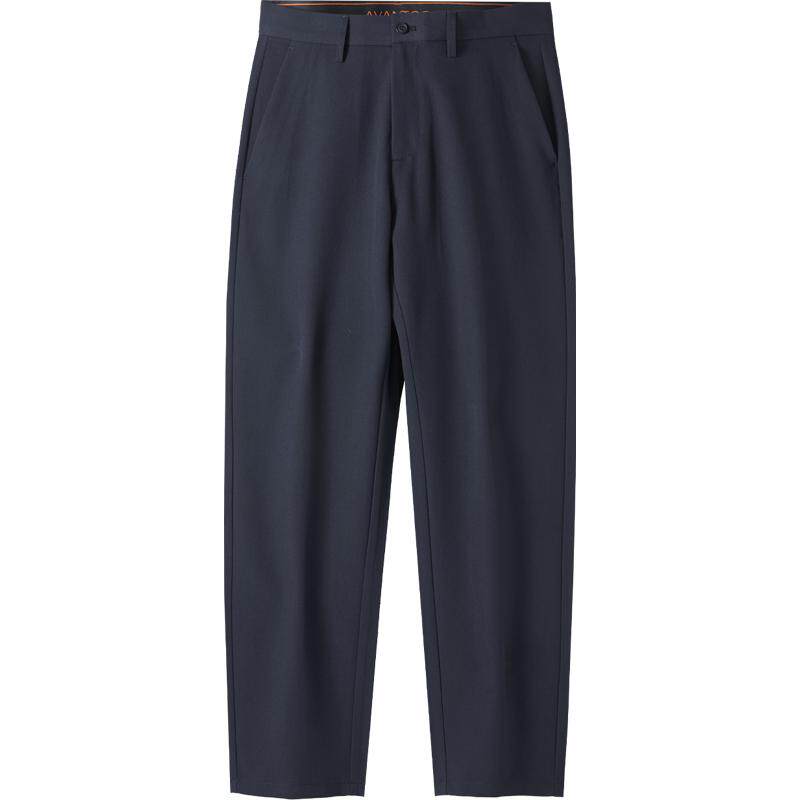 HLA/海澜之家轻商务经典系列休闲九分裤26春夏新款微弹修身裤子男