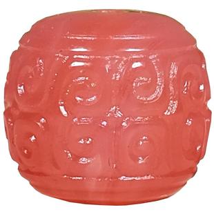 正品粉糯玛瑙回纹老型桶珠子散珠单颗 星月配饰顶单珠配珠串珠diy