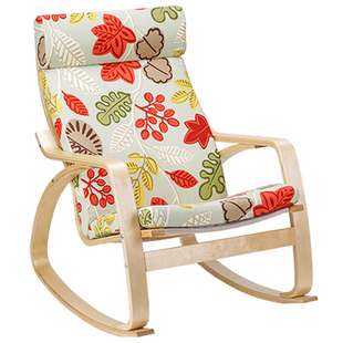 宜波昂摇椅家用老人躺椅摇摇睡椅午休椅木躺椅午睡椅懒人椅小户型