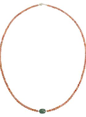 天然冰飘南红玛瑙项链翡翠锁骨链