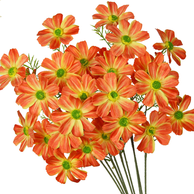 婚庆仿真花橘色系花束橙色迷雾桔