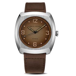 正品海鸥表大表盘酒桶男士商务休闲夜光全自动机械表男表男款6079