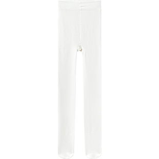 巴拉巴拉女童加绒连裤袜大童宝宝打底袜秋冬季加厚袜子白色舞蹈袜