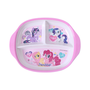 五和小马宝莉儿童碗家用防烫宝宝专用饭碗可爱辅食碗卡通分格餐盘