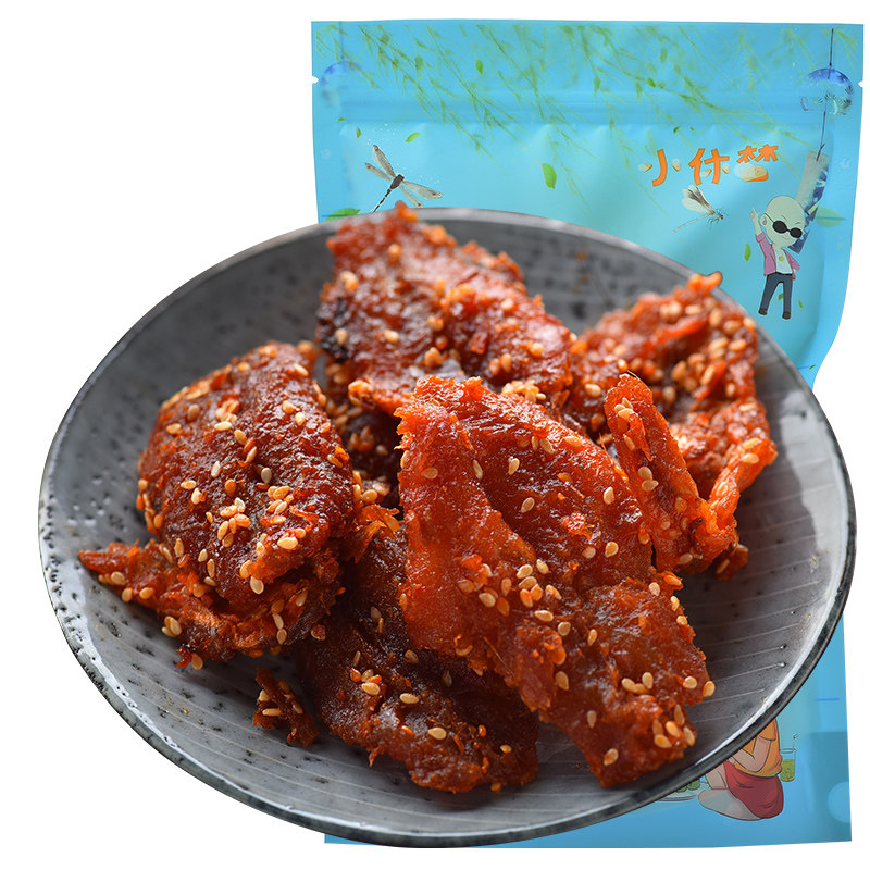 北海特产香辣红娘鱼干即食零食500g蜜汁红娘鱼片海鲜干货小吃包邮