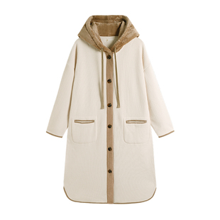 妮狄娅情侣加厚保暖双面绒睡衣女冬时尚连帽睡袍男韩版休闲家居服