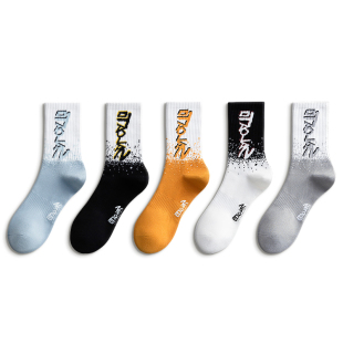 袜子男款中筒棉袜防臭吸汗秋冬季男士潮男生青少年篮球运动袜男袜
