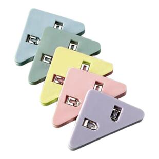 得力三角夹边角夹试卷夹小学生收纳整理资料文件夹子文具发票据夹