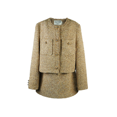 aaaaxbbb小香风套装外套半身裙女