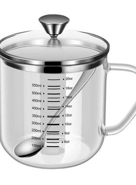 高硼硅玻璃水杯家用304不锈钢