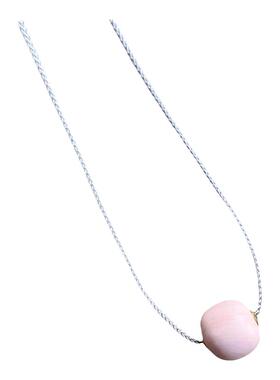 天然海洋有机宝石粉珊贝锁骨链女