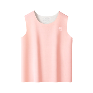 猫人儿童保暖背心女童德绒加绒加厚内穿护肚秋冬宝宝打底男童马甲