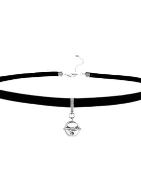 逆环925纯银铃铛牛皮手工项圈