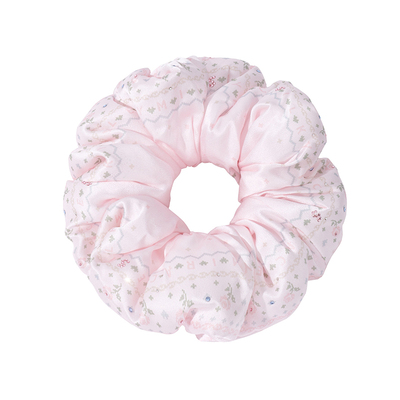 费尔岛印花真丝泡芙水晶发圈