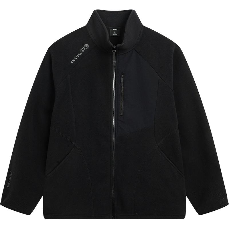 李宁户外CF溯｜Polartec抓绒衣男女同款冬季新款保暖摇粒绒外套