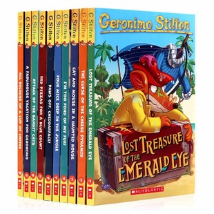 老鼠记者1-10册英文原版 Geronimo Stilton全彩漫画 学乐分级阅读 儿童探险小说章节桥梁书7-10岁 美国小学读物 又日新