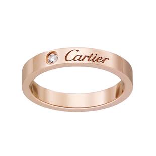 【自营】中古99新Cartier卡地亚C系列玫瑰金钻石窄版戒指男女同款