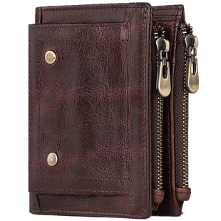 男女士钱包2025新款真皮大容量多卡位头层纯牛皮拉链正品卡包一体