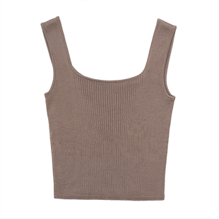 背心女不等式原创夏外穿针织宽肩带吊带百搭2024新款上衣露脐