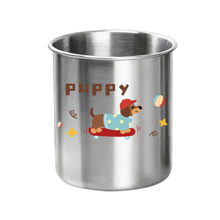 蜡肠狗磁吸刷牙杯304不锈钢抗菌防潮防霉儿童刷口杯宿舍情侣洗漱