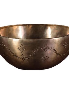 尼泊尔手工灵根钵加厚雕花颂钵