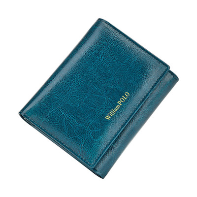 英皇保罗女款复古真皮小钱包