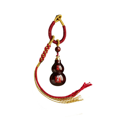 觅境紫檀葫芦财库钥匙扣挂件挂饰