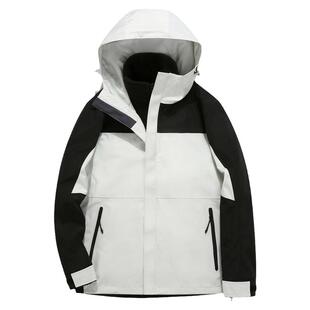 户外高端冲锋衣男保暖三合一可拆卸防水登山服爬山外套女潮牌定制