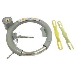 自行车固定防盗锁U形锁老式圆圈锁单车钢管锁马蹄锁蟹钳锁弹簧锁