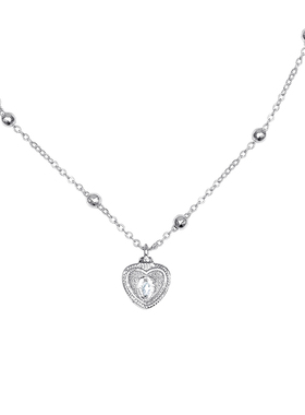 ATELIERSO 26SS爱心香水瓶项链白金色系列