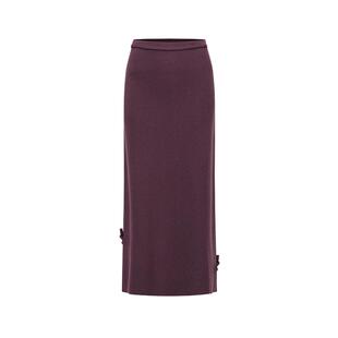 swaying x LOOKNOW2026春季新款多色绳结装饰直筒裙半身裙女