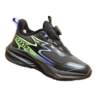 蝌蚪宝贝男童运动鞋2025秋冬款加绒防滑青少年鞋子旋钮儿童跑步鞋