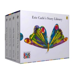 好饿的毛毛虫4册 英文原版绘本 The Very Hungry Caterpillar/the very busy spider 幼儿童早教启蒙英语廖彩杏卡尔爷爷Eric Carle