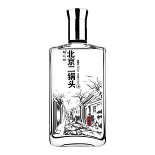 传统纯粮固态小方瓶北京二锅头清香型白酒52度248ml单瓶12瓶整箱