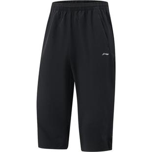 李宁七分裤男士夏季新款健身运动短裤速干短裤子训练运动裤男裤