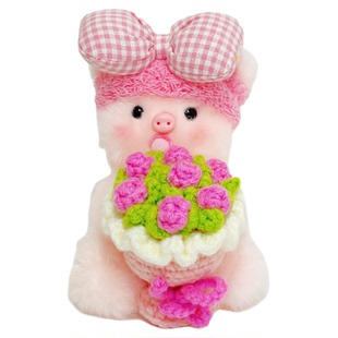 汽车怀挡装饰毛绒公仔车内趴趴摆件可爱车载转向灯雨刮器后视镜女