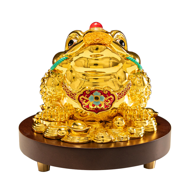 双非遗花丝金蟾招财乔迁开业摆件