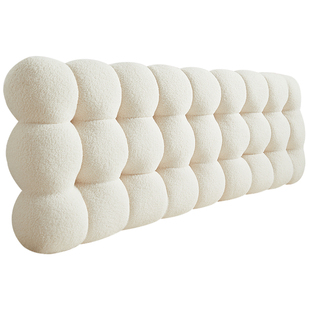 小雪球床头软包靠背垫榻榻米无床头加厚靠垫奶油风新款卧室大靠枕