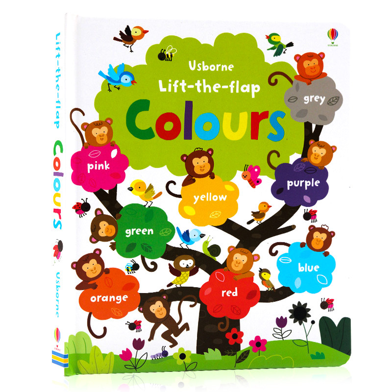 Usborne英文原版绘本 Lift The Flap Colours Book 尤斯伯恩图书儿童色彩认知 互动启蒙翻翻书 低幼早教启蒙英语纸板书popup立体书