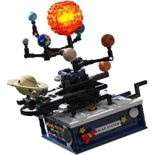 电动太阳系积木科教益智9-12拼装10岁儿童7的玩具6十男孩生日礼物