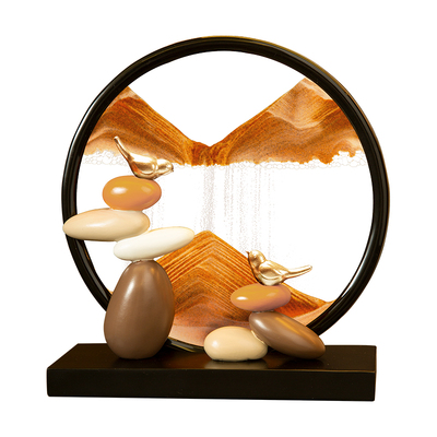 时来运转流沙画摆件客厅装饰品