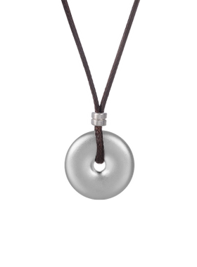 老银匠999足银实心平安扣项链