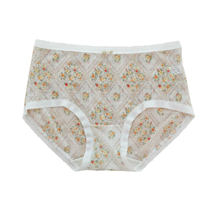 花仙子法式蕾丝边网纱透明清凉女内裤25260中腰25261高腰女士内裤